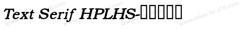 Text Serif HPLHS字体转换